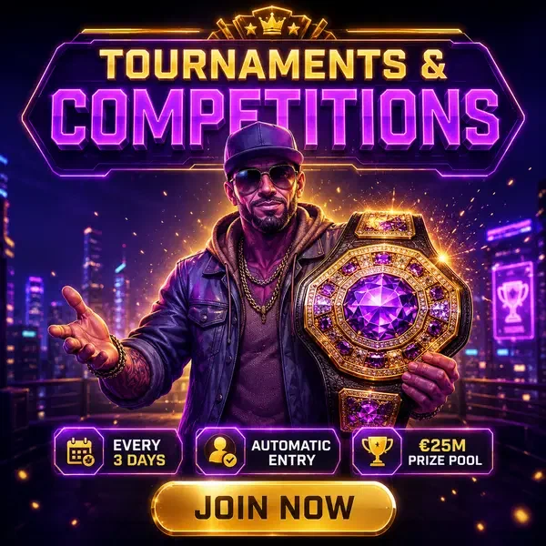 Campione del torneo che presenta cintura dorata all'arena delle competizioni BroWinner